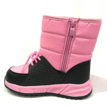 Ботинки для девочки чёрно-розовый