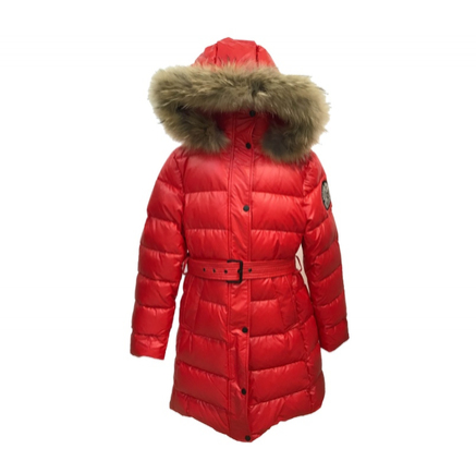 Пальто для девочки красное Anernuo 19152