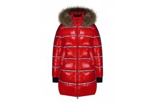 Пальто для девочек красное ANERNUO 20137