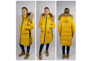 Пальто для девочки желтое ANERNUO 20142