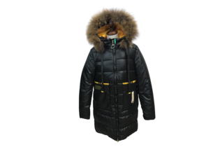 Пальто для девочки чёрное JSL 1117
