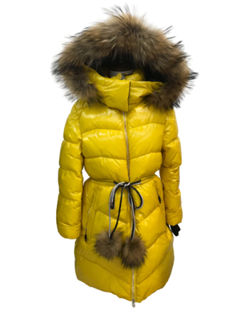 Пальто для девочки желтое venidise 92039