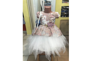 Платья для девочек с сумочкой розовое RODENG 1325351
