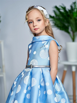 Платья для девочек голубое selina style 1408
